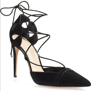 Rare Birman Lace-Up Suede Luxury Pump